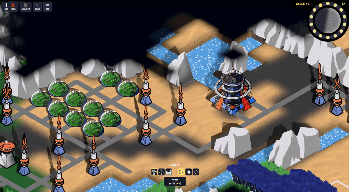 Screenshot from the game Lanternfall showing a dark environment